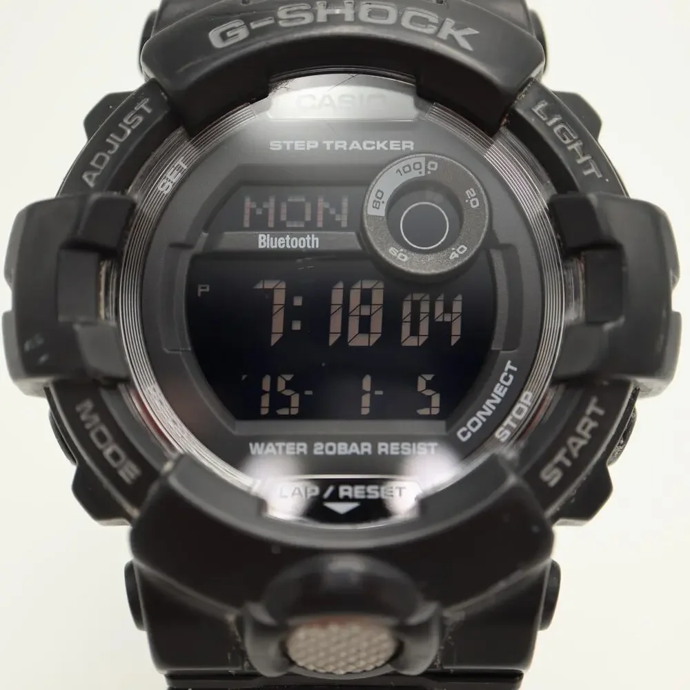Casio G Shock GBD-800 Black Step Tracker 50mm Watch Bluetooth w New Battery